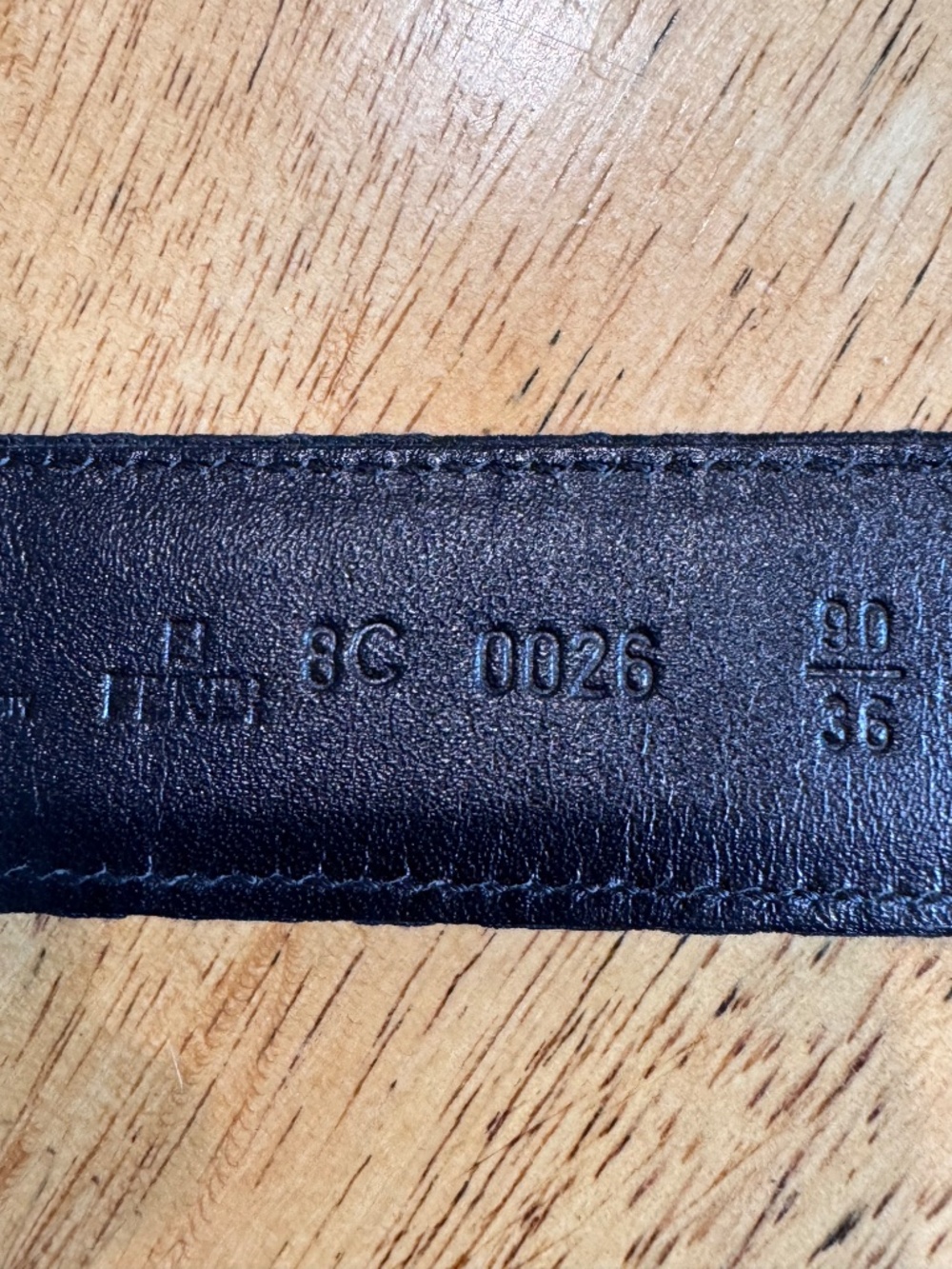 Unisex Fendi Zucca Canvas & Leather Belt, Size 36/90 NWOT - Picture 8 of 9